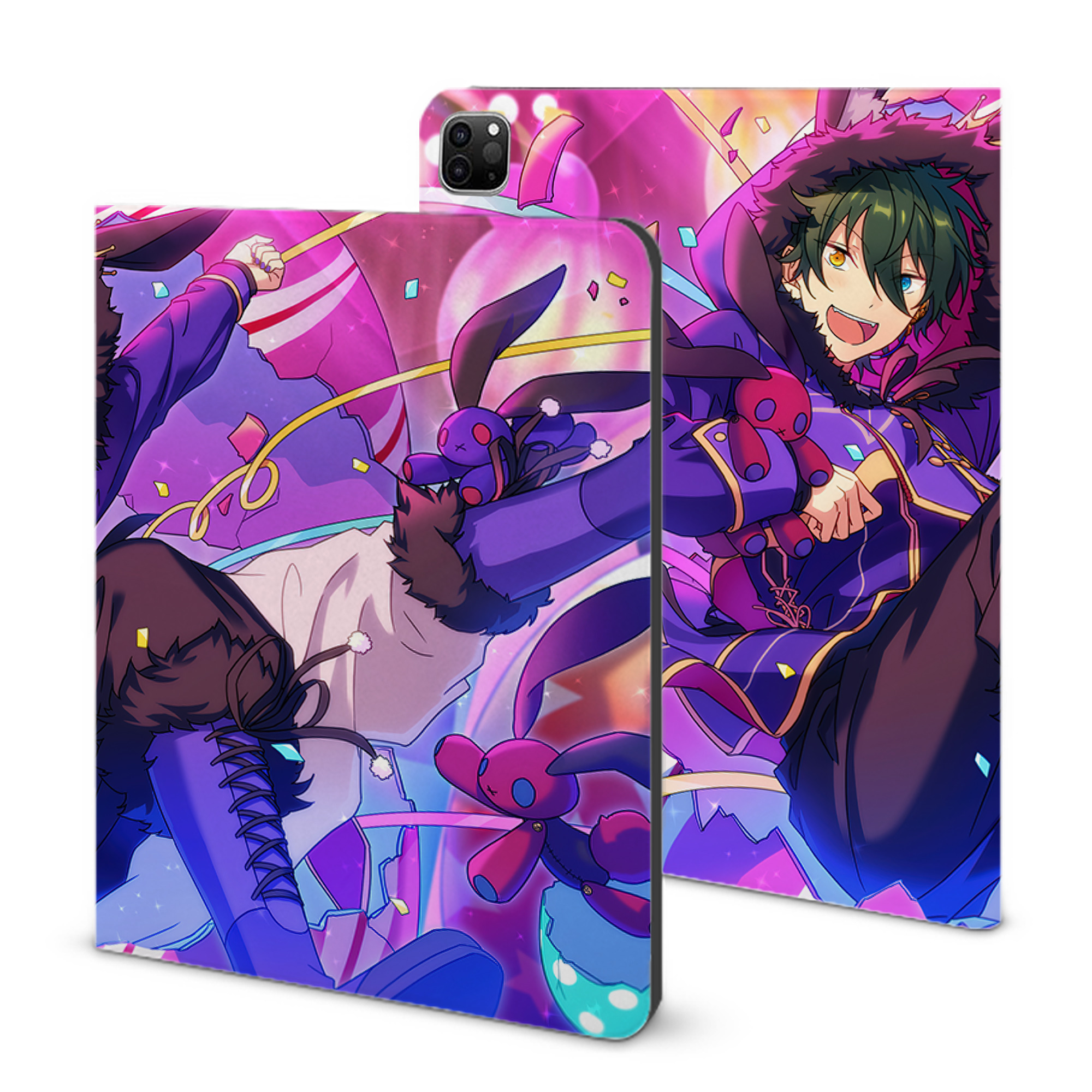 （画像用） あんさんぶるスターズ! Ensemble Stars IPad ケース ブック型 PUレザー TPU 耐衝撃 軽量 薄型 ペン収納なし 全面保護 IPad 各モデル対応